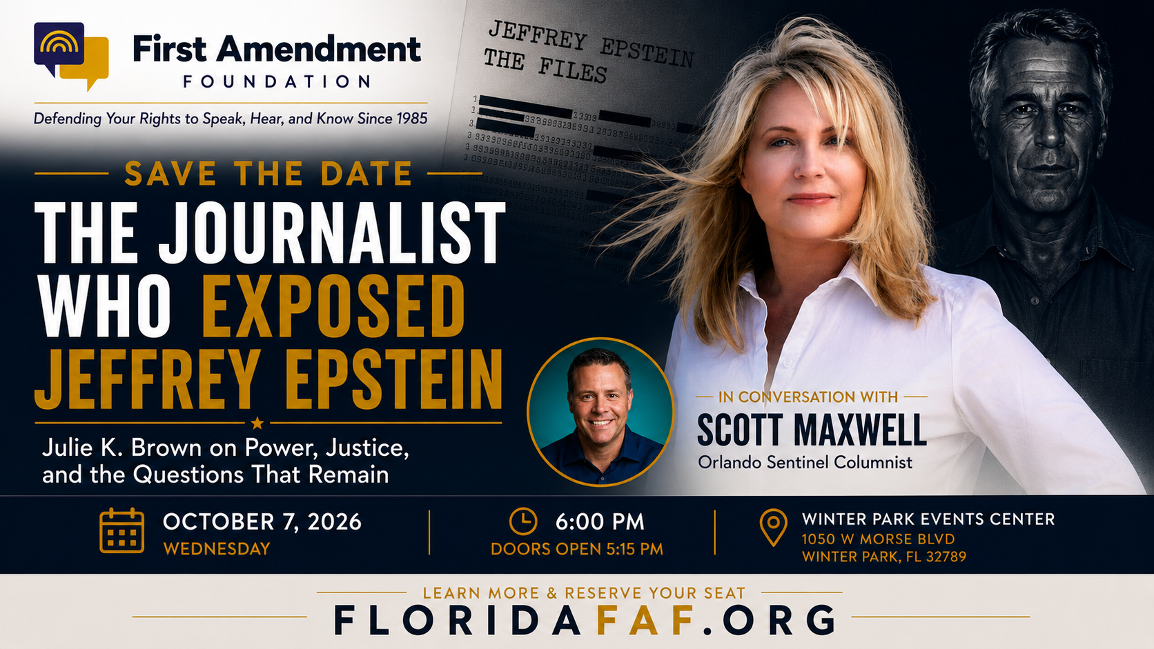 The Journalist Who Exposed Jeffrey Epstein, Julie K. Brown event